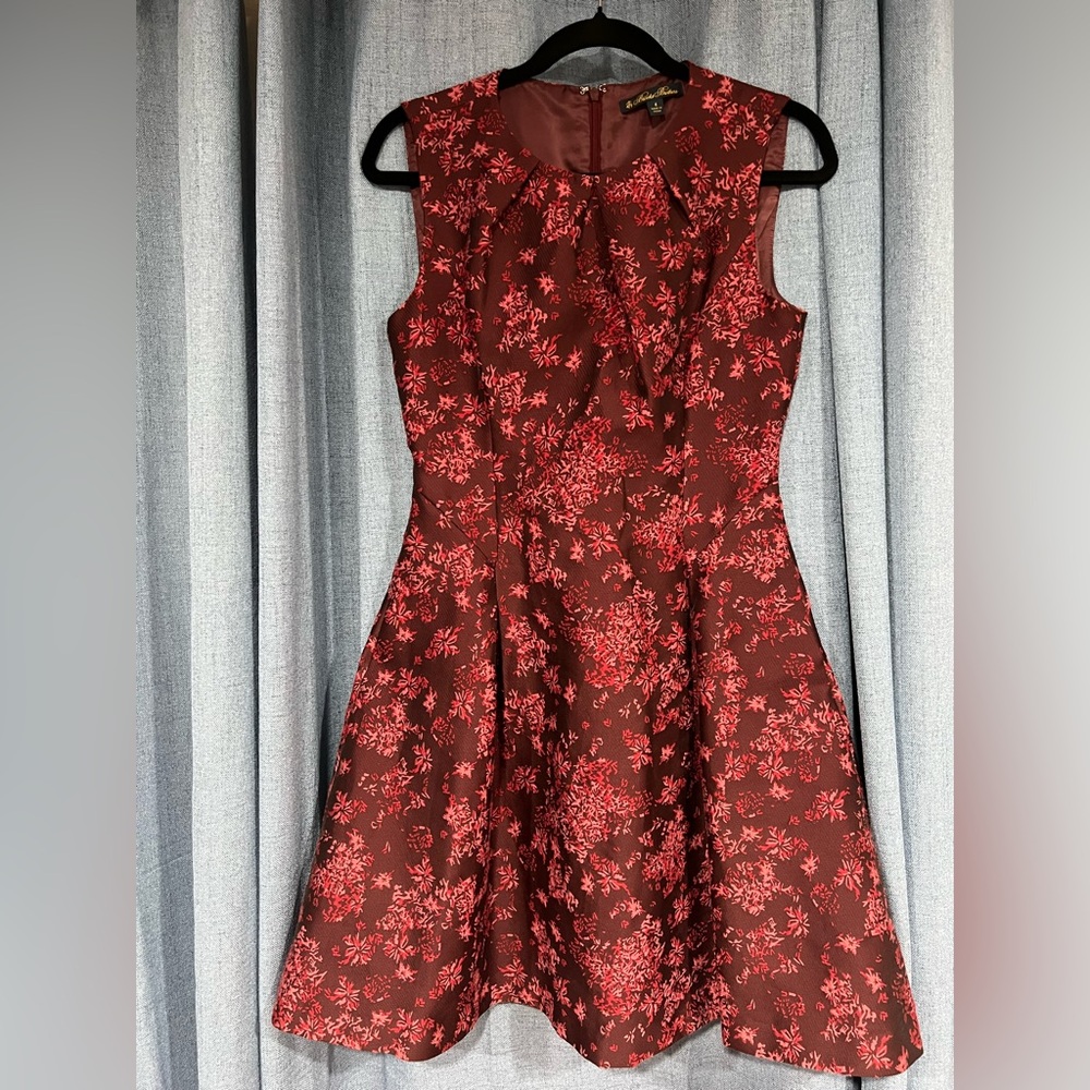 Brooks Brothers burgundy Floral Dress((please read the description))
